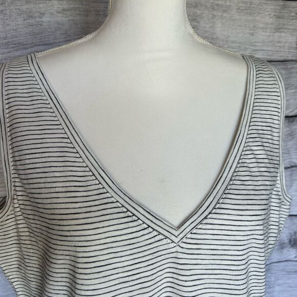 NWT Boden double v-neck black and white striped tank size large - Picture 6 of 11